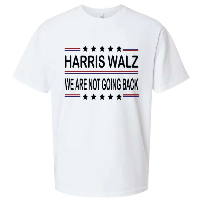 Harris Walz 2024 We Are Not Going Back Kamala Harris Sueded Cloud Jersey T-Shirt