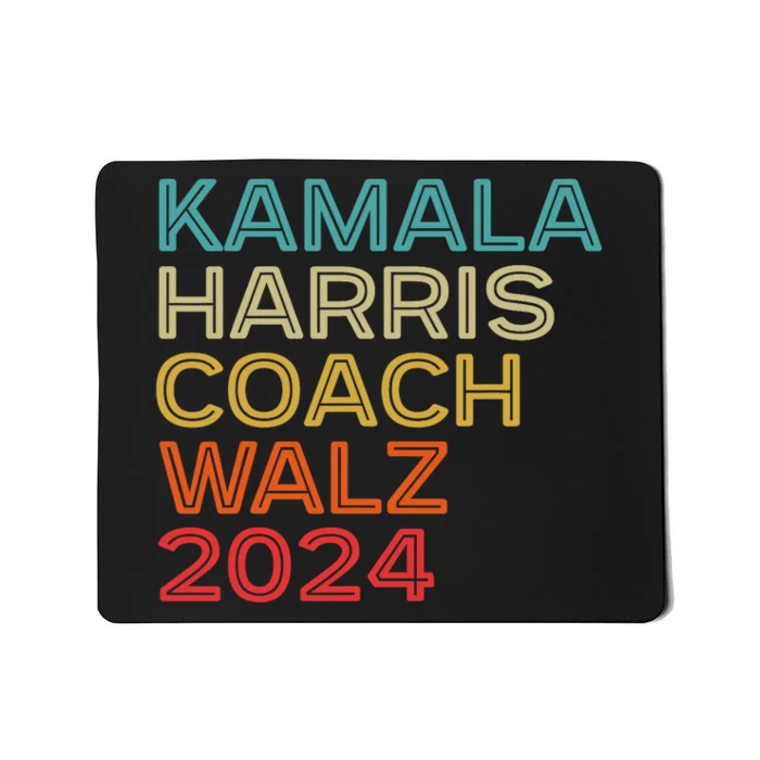 Harris Waltz 2024 Kamala Harris Coach Walz 2024 Retro Style Mousepad