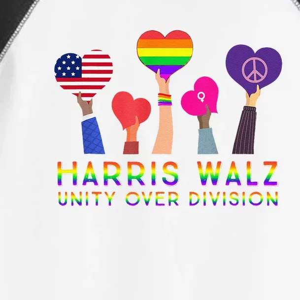 Harris Waltz 2024 Unity Over Division Kamala Harris Tim Walz Toddler Fine Jersey T-Shirt