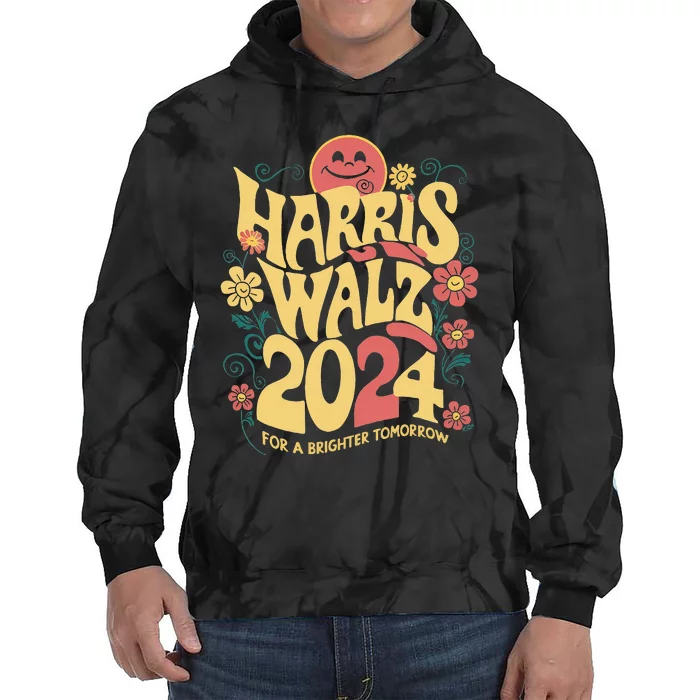 Harris Walz 2024 Tie Dye Hoodie