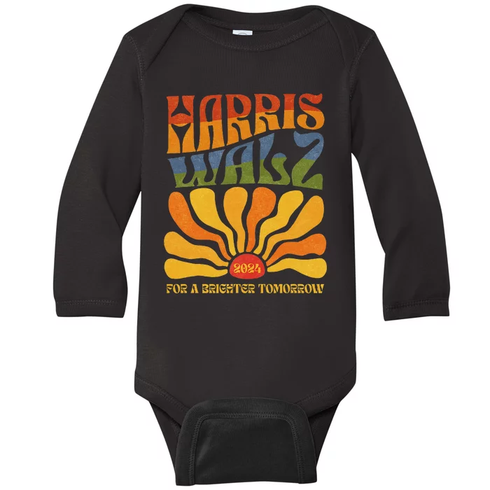 Harris Waltz 2024 For A Brighter Tomorrow Boho Aesthetic Baby Long Sleeve Bodysuit