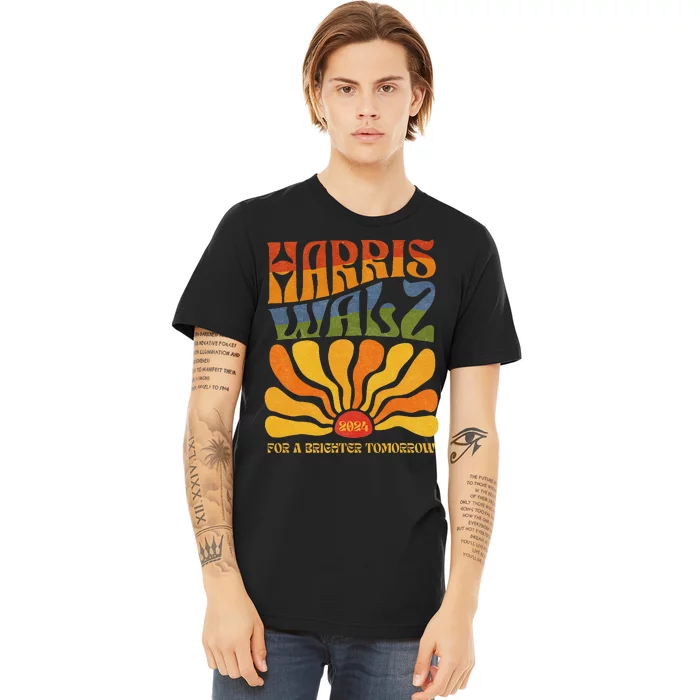 Harris Waltz 2024 For A Brighter Tomorrow Boho Aesthetic Premium T-Shirt