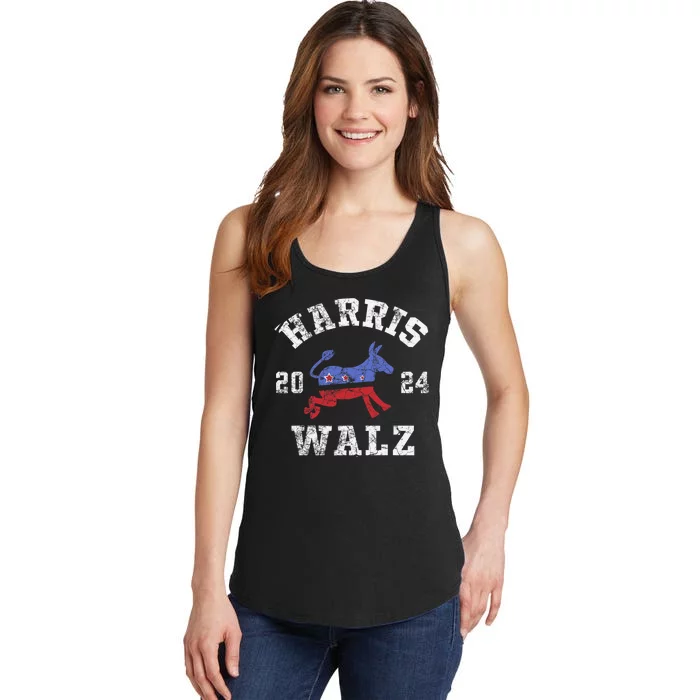 Harris Waltz 2024 Election Kamala Harris Tim Waltz 2024 Ladies Essential Tank