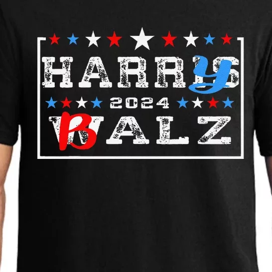 Harris Walz 24 Harry Balz 2024 Meme Vote Democratics Pajama Set