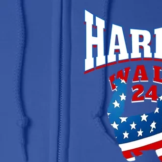 Harris Walz 2024 S Patriotic Cat Great Gift Full Zip Hoodie