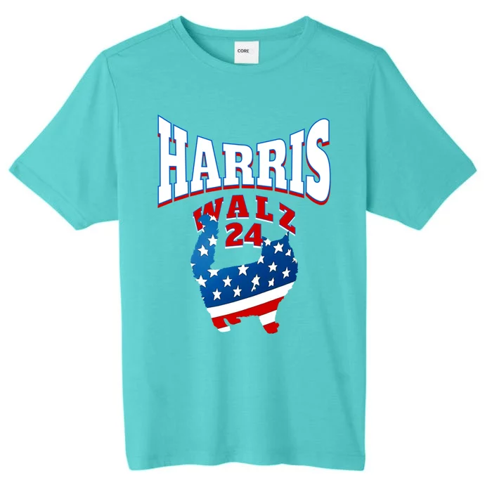 Harris Walz 2024 S Patriotic Cat Great Gift ChromaSoft Performance T-Shirt