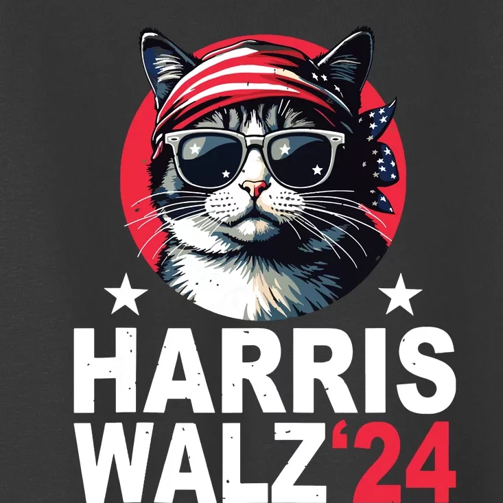 Harris Waltz 2024 Cat Lady Kamala Harris Tim Walz Waltz Toddler T-Shirt