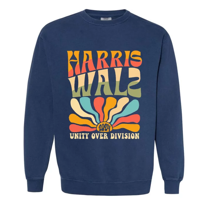 Harris Waltz 2024 Unity Over Division Boho Aesthetic Garment-Dyed Sweatshirt