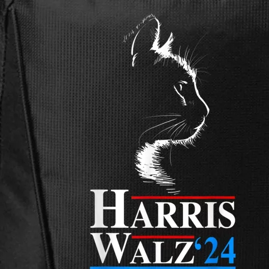 Harris Waltz 2024 Election Funny Cat Kamala Harris Tim Walz City Backpack