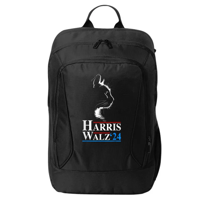 Harris Waltz 2024 Election Funny Cat Kamala Harris Tim Walz City Backpack