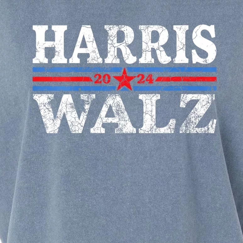 Harris Walz 2024 Election Kamala Harris Tim Waltz 2024 Garment-Dyed Women's Muscle Tee