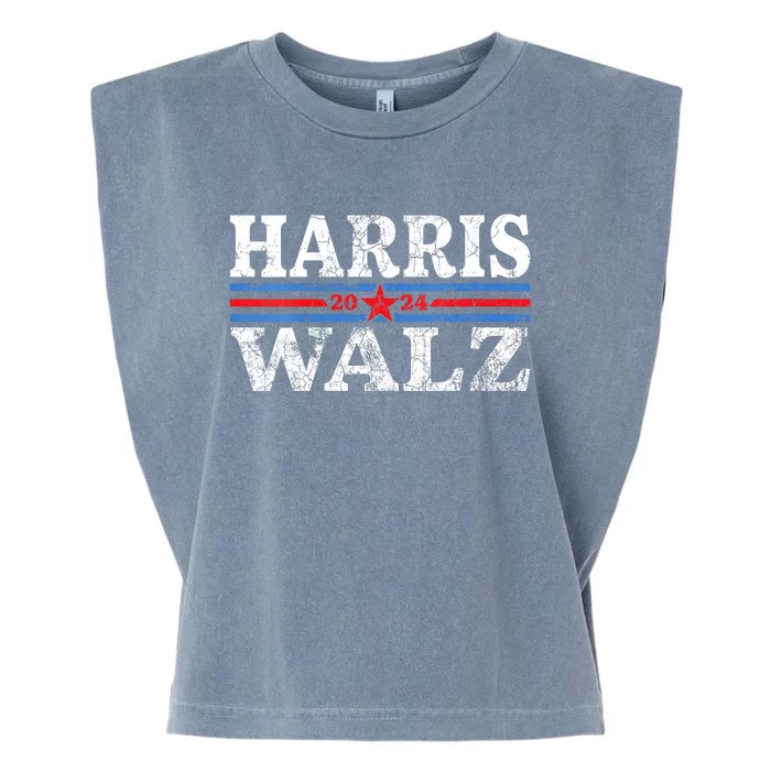 Harris Walz 2024 Election Kamala Harris Tim Waltz 2024 Garment-Dyed Women's Muscle Tee