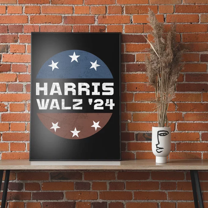 Harris Walz 2024 Campaign For President Patriotic Kamala Poster