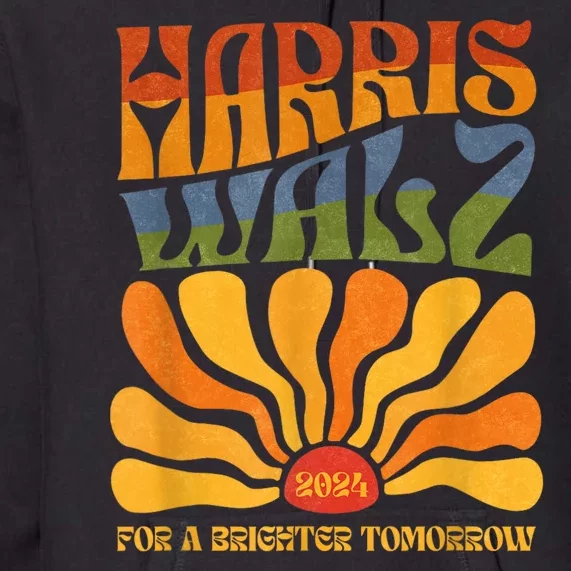 Harris Waltz 2024 For A Brighter Tomorrow Boho Aesthetic Premium Hoodie