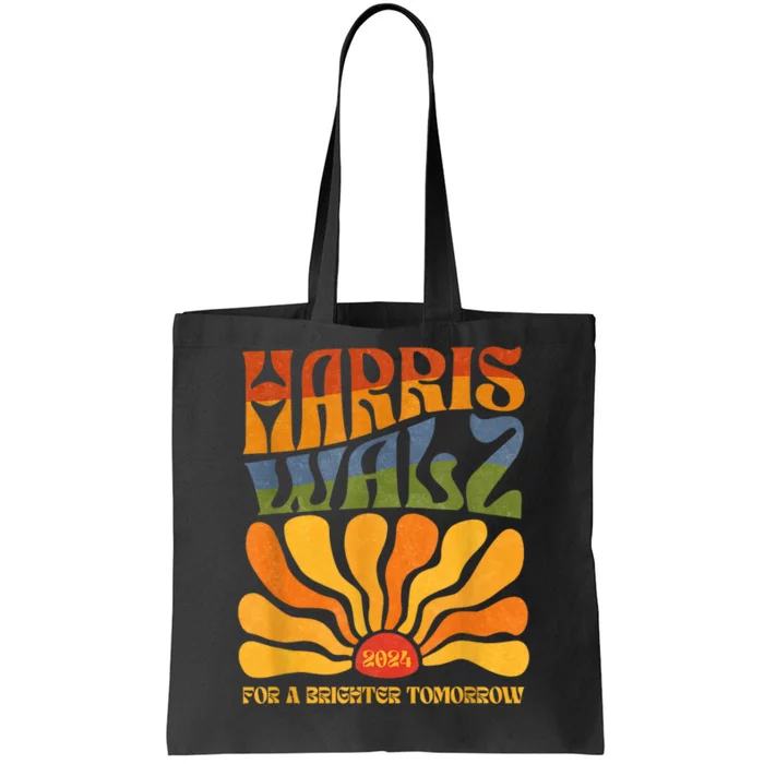 Harris Waltz 2024 For A Brighter Tomorrow Boho Aesthetic Tote Bag