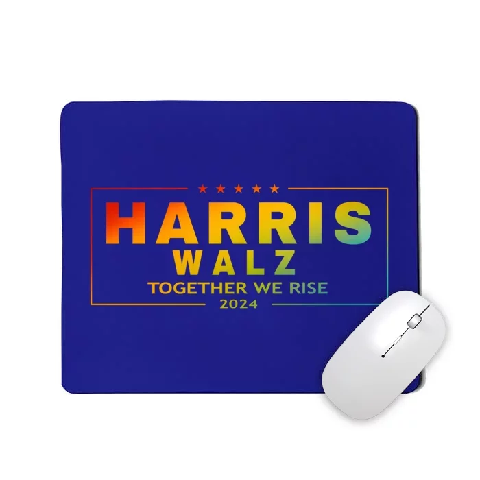 Harris Walz 2024 Together We Rise Lgbt Funny Gift Mousepad