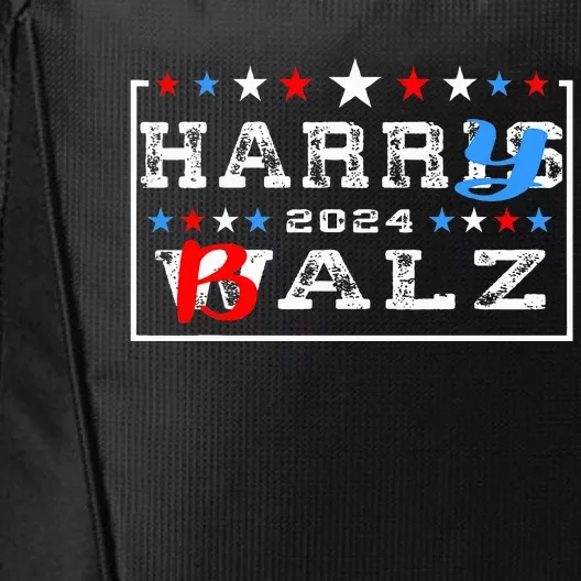 Harris Walz 24 Harry Balz 2024 Vote Democratics City Backpack