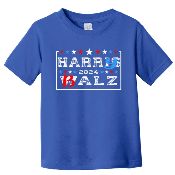 Harris Walz 24 Harry Balz 2024 Vote Democratics Toddler T-Shirt