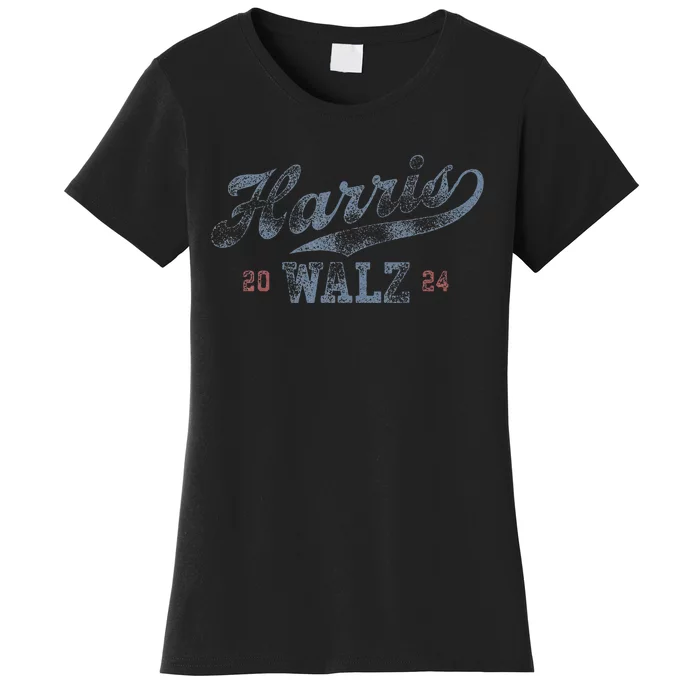 Harris Waltz 2024 Baseball Script Women Harris Waltz 2024 Gift Women's T-Shirt