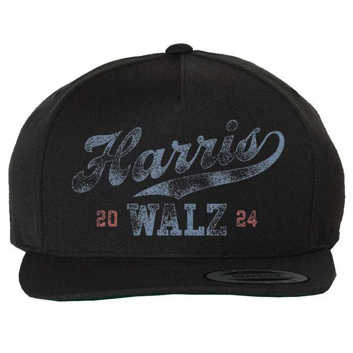 Harris Waltz 2024 Baseball Script Women Harris Waltz 2024 Gift Wool Snapback Cap