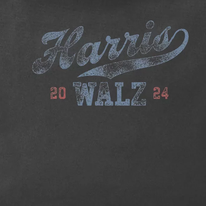 Harris Waltz 2024 Baseball Script Women Harris Waltz 2024 Gift Zip Tote Bag