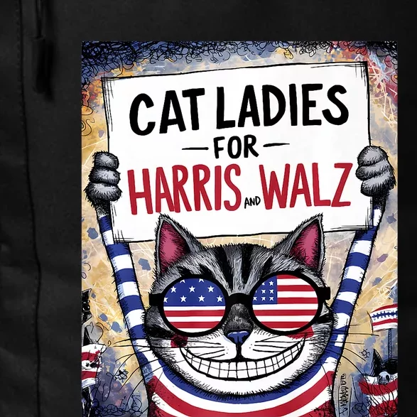 Harris Waltz 2024 Cat Ladies For Harris And Walz 2024 Daily Commute Backpack