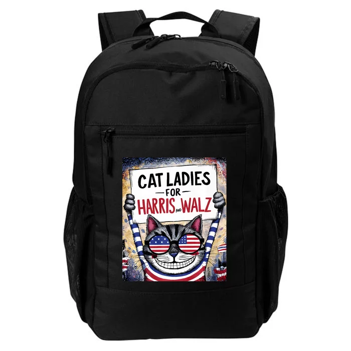 Harris Waltz 2024 Cat Ladies For Harris And Walz 2024 Daily Commute Backpack