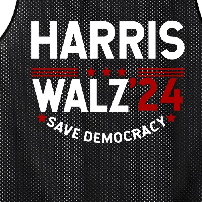 Harris Walz 2024 Save Democracy Mesh Reversible Basketball Jersey Tank