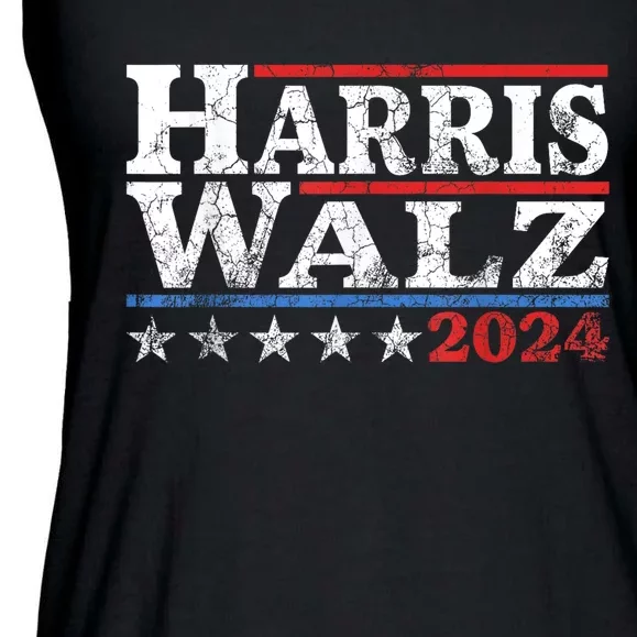 Harris Waltz 2024 Election Kamala Harris Tim Waltz 2024 Ladies Essential Flowy Tank