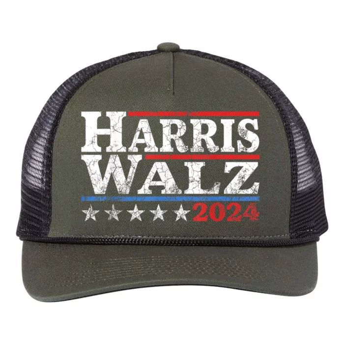 Harris Waltz 2024 Election Kamala Harris Tim Waltz 2024 Retro Rope Trucker Hat Cap