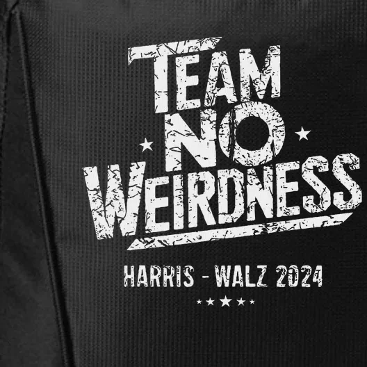 Harris Walz 2024 Team No Weirdness Funny Kamala Tim Waltz City Backpack