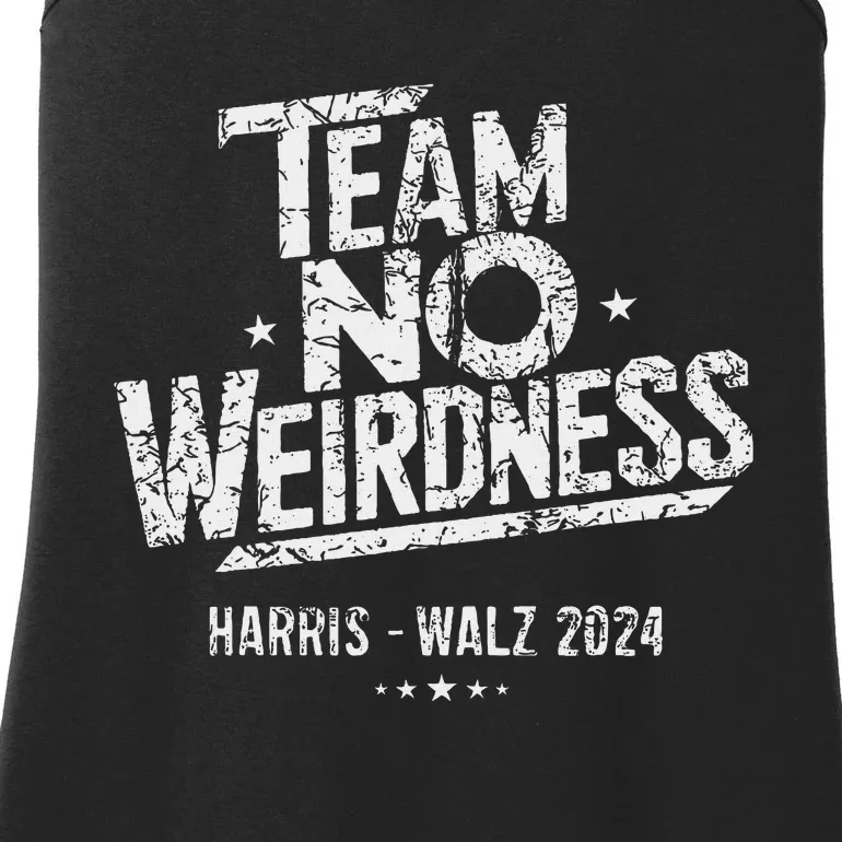 Harris Walz 2024 Team No Weirdness Funny Kamala Tim Waltz Ladies Essential Tank