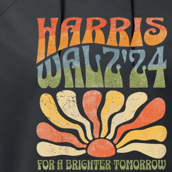 Harris Waltz 2024 Election Kamala Harris Tim Waltz 2024 Gift Performance Fleece Hoodie