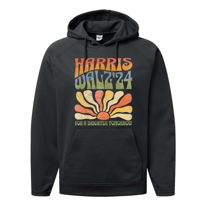 Harris Waltz 2024 Election Kamala Harris Tim Waltz 2024 Gift Performance Fleece Hoodie