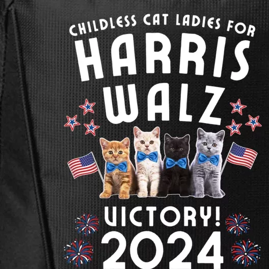 Harris Walz 2024 Victory Cat Ladies Memorabilia Cute Gift City Backpack