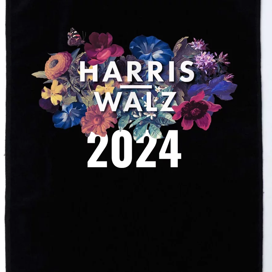 Harris Walz 2024 Floral Feminine Women Harris Waltz 2024 Platinum Collection Golf Towel