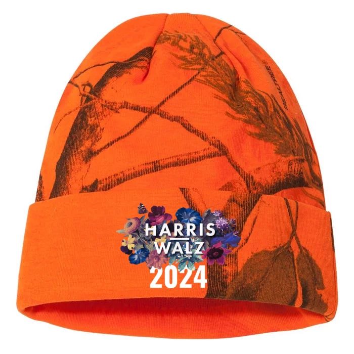 Harris Walz 2024 Floral Feminine Women Harris Waltz 2024 Kati - 12in Camo Beanie