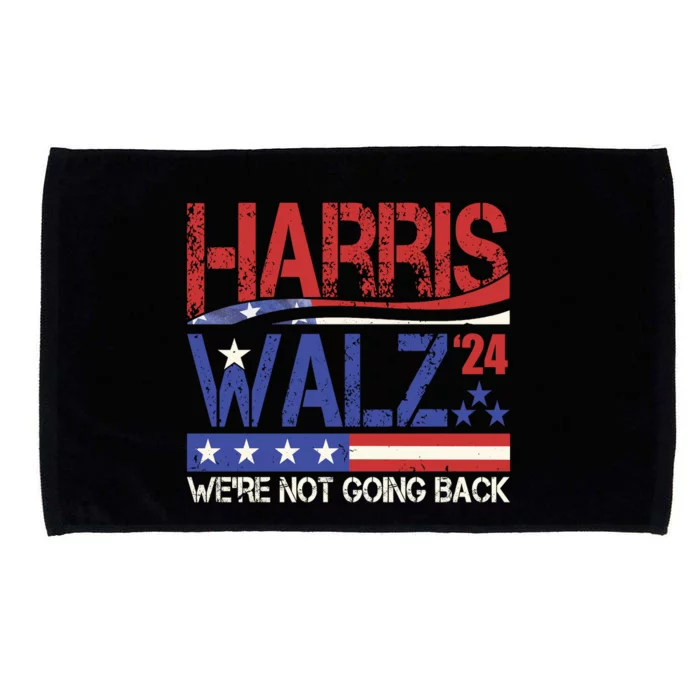 Harris Waltz 2024 Election Were Not Going Back Vintage Microfiber Hand Towel