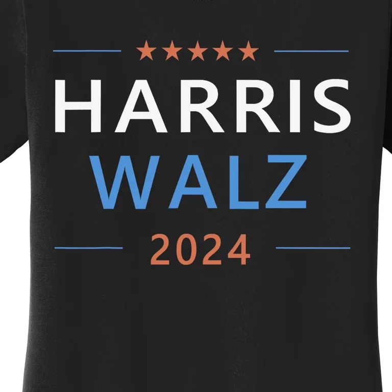 Harris Walz 2024 For President Patriotic Kamala Waltz 2024 Women's T-Shirt