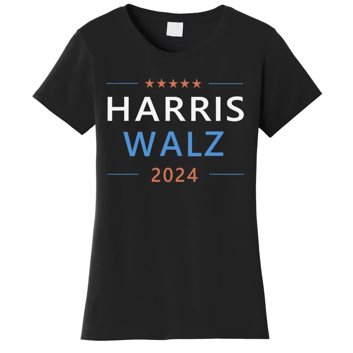 Harris Walz 2024 For President Patriotic Kamala Waltz 2024 Women's T-Shirt