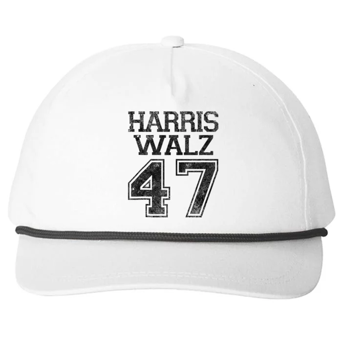 Harris Walz 2024 Campaign For President Vintage Harris Waltz Snapback Five-Panel Rope Hat