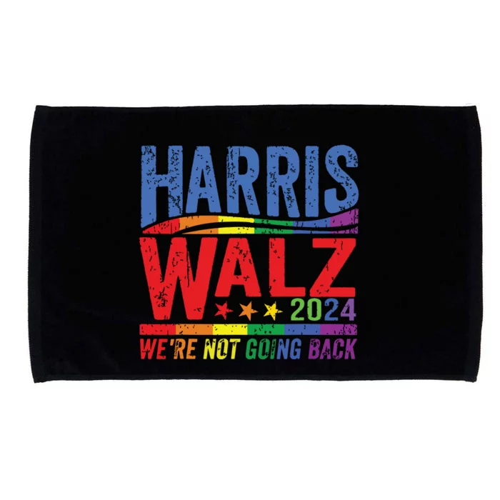 Harris Walz 2024 Were Not Going Back Lgbt Vote Microfiber Hand Towel