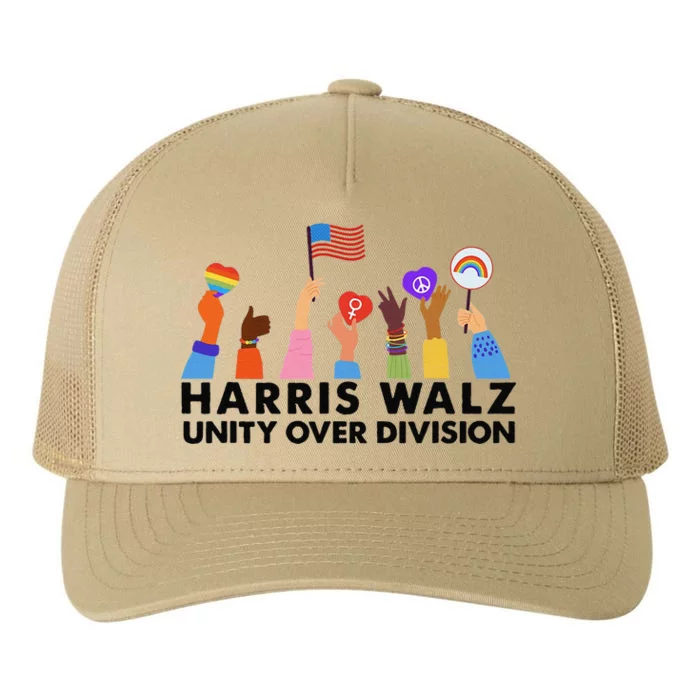 Harris Waltz 2024 Unity Over Division Gift Yupoong Adult 5-Panel Trucker Hat