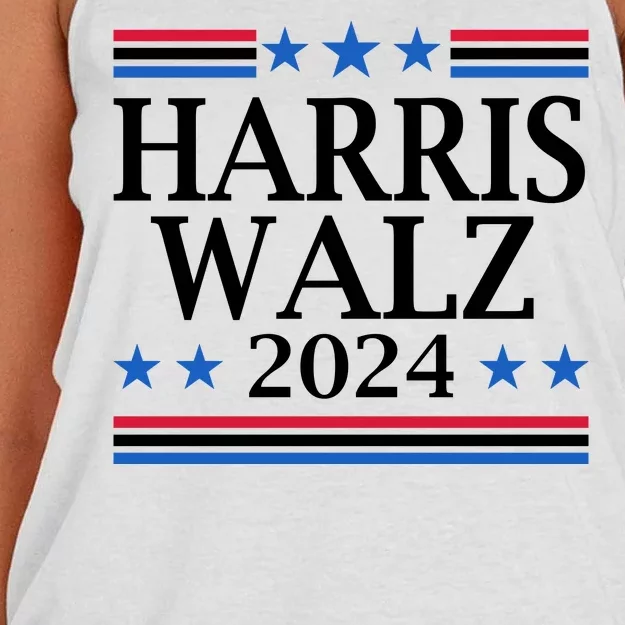 Harris Walz 2024 Usa Election Political Women's Knotted Racerback Tank