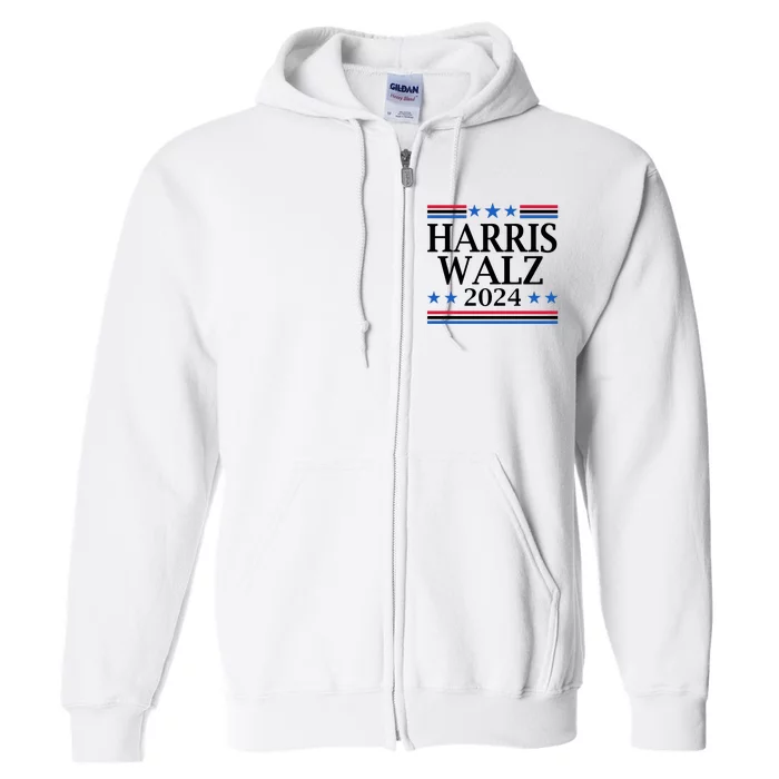 Harris Walz 2024 Usa Election Political Full Zip Hoodie