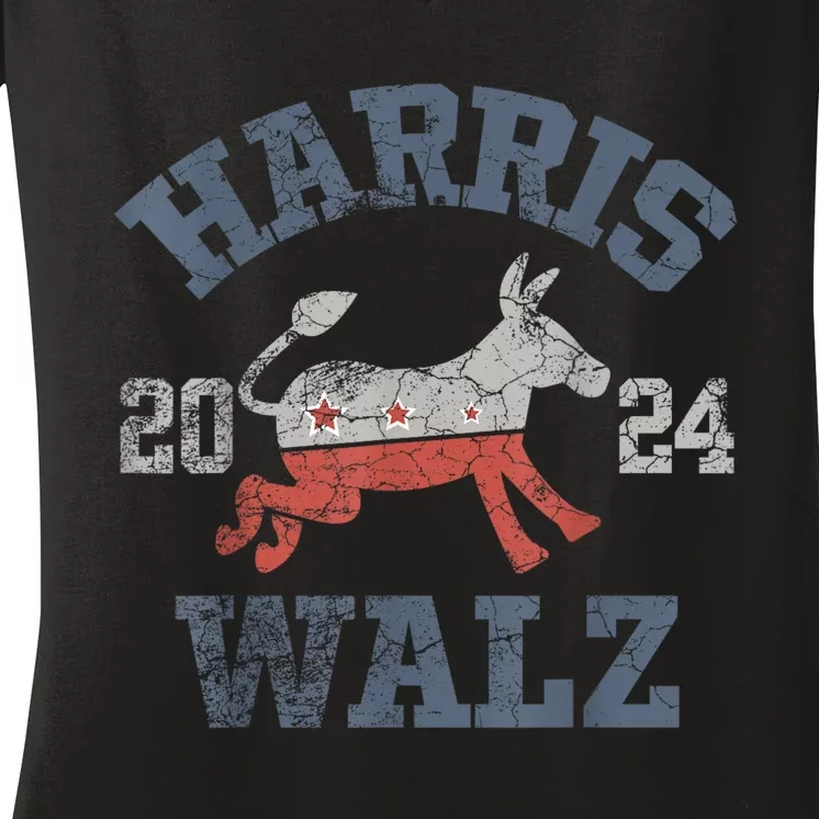 Harris Waltz 2024 Election Kamala Harris Tim Waltz 2024 Women's V-Neck T-Shirt