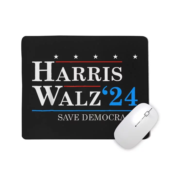 Harris Waltz 2024 Election Save Democracy Kamala Harris Mousepad