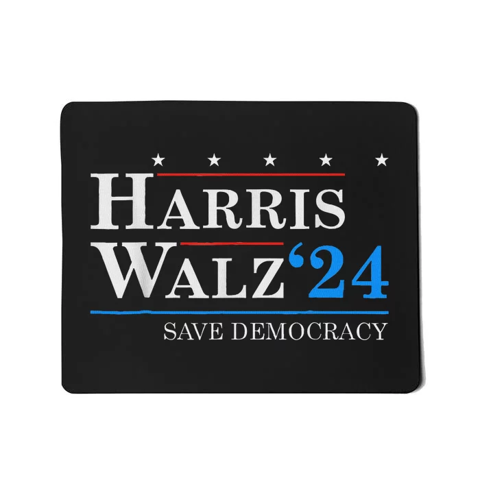 Harris Waltz 2024 Election Save Democracy Kamala Harris Mousepad