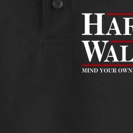 Harris Walz 2024 Mind Your Own Damn Business Dry Zone Grid Performance Polo