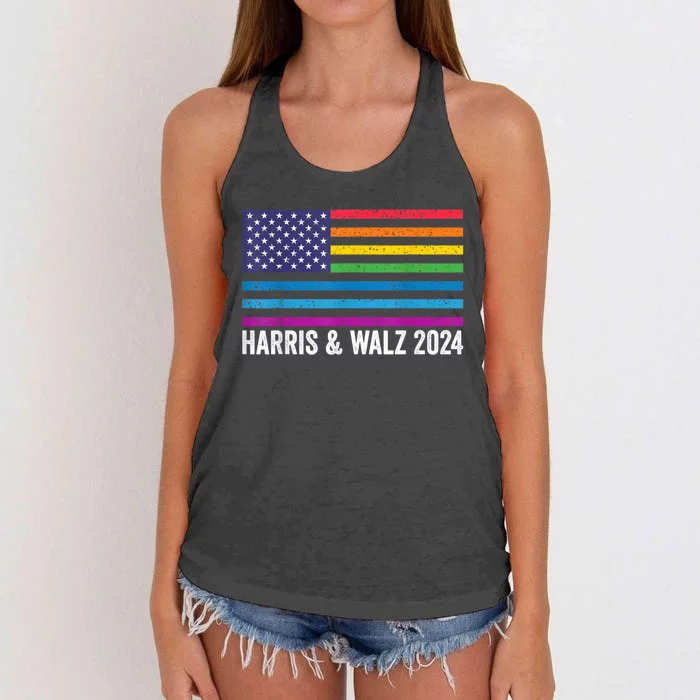 Harris Waltz 2024 Election Kamala Harris Tim Waltz 2024 Women's Knotted Racerback Tank